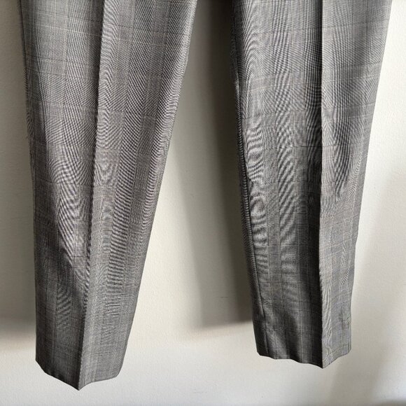 $1800 Brooks Brothers Checked Grey Wool Suit 40- 42, Pants 35 Made in Italy - Picture 12 of 16